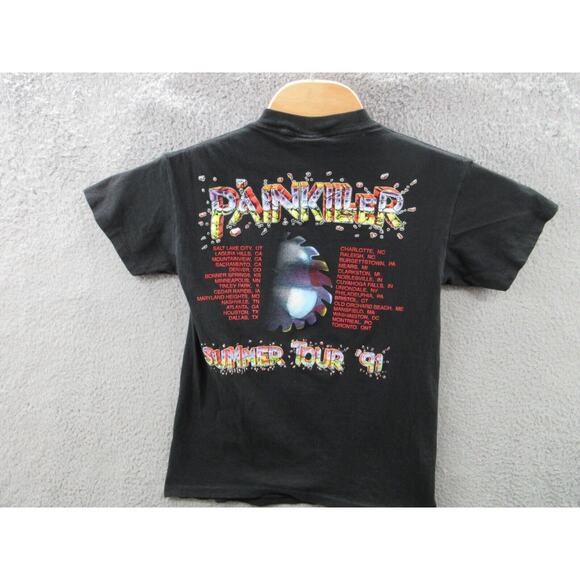 Vintage 1990 JUDAS PRIEST Painkiller World Tour Concert Medium T-Shirt HANDTEX - Picture 9 of 13